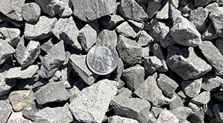 Photo of limestone provided from Delta Materials landscaping materials