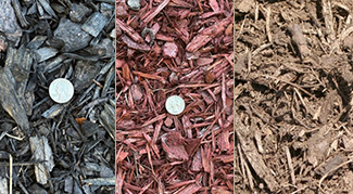 red  and blackmulch provided from Delta Materials landscaping materials