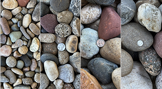 river rock provided from Delta Materials landscaping materials