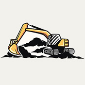 Delta Materials landscaping company excavator icon